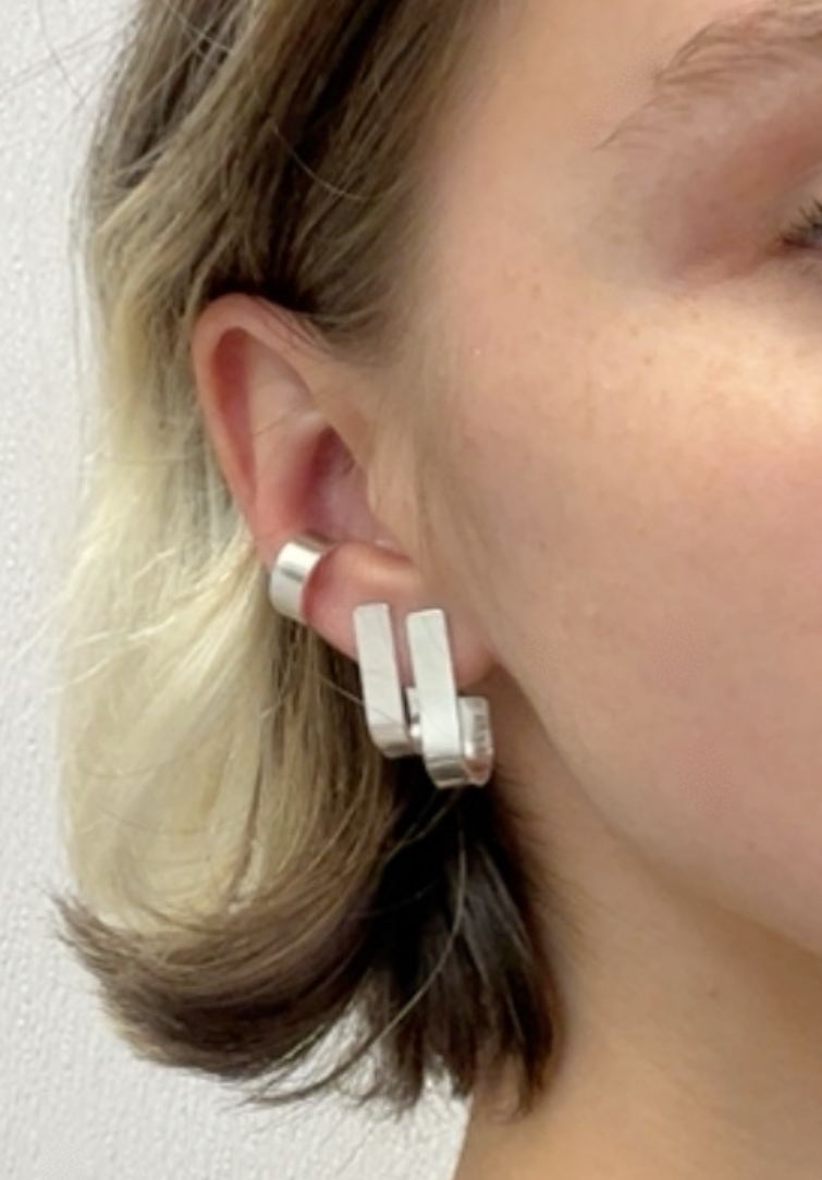 Sterling Silver Line Earrings