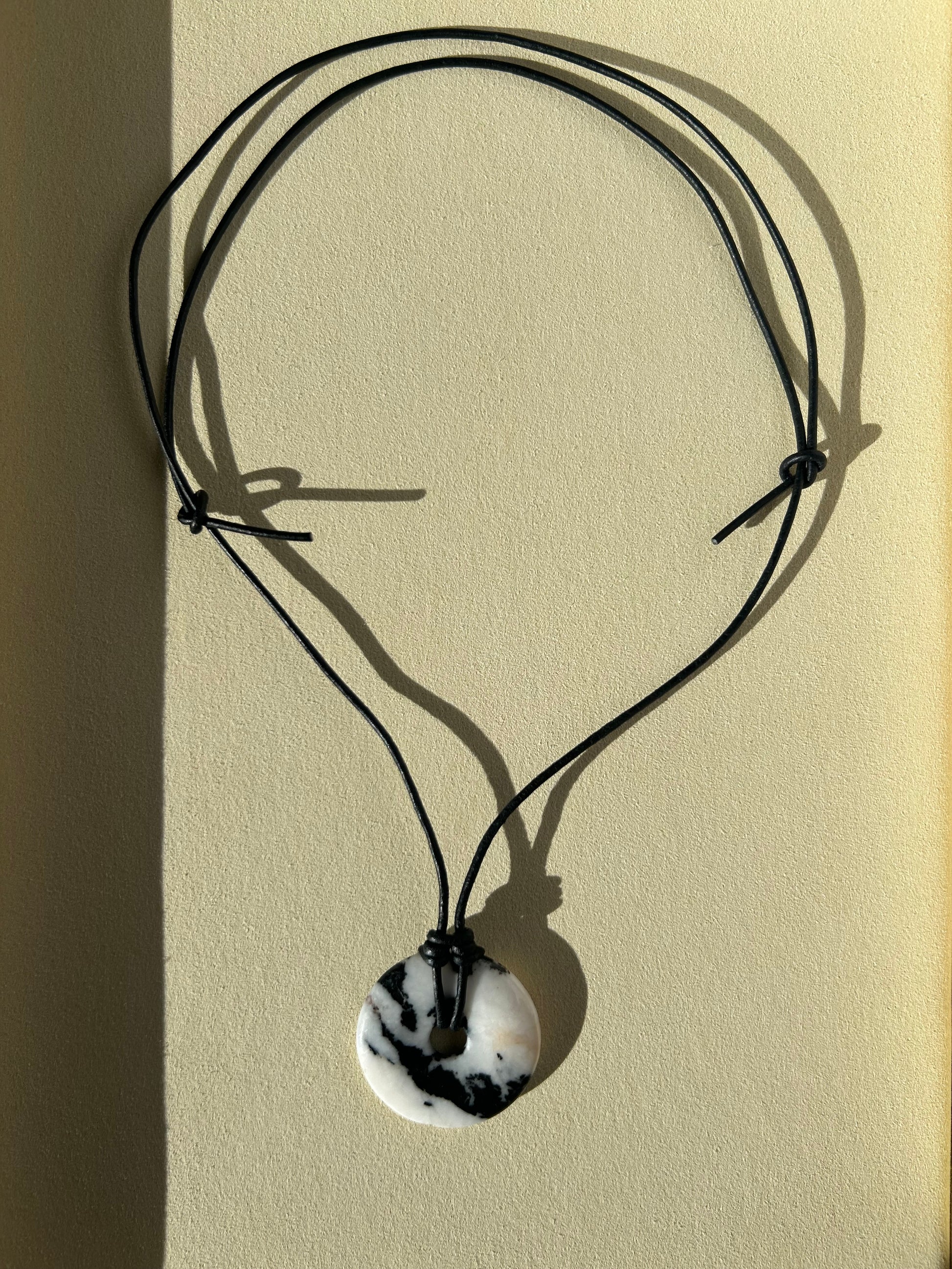 Natural Stone Donut Necklace