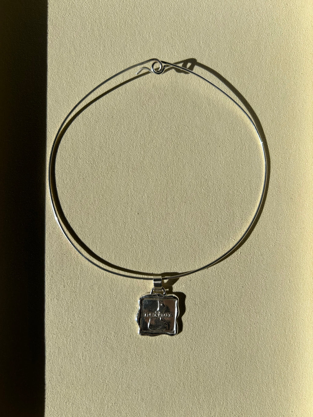 Sterling Silver Block Island Stamp Pendant