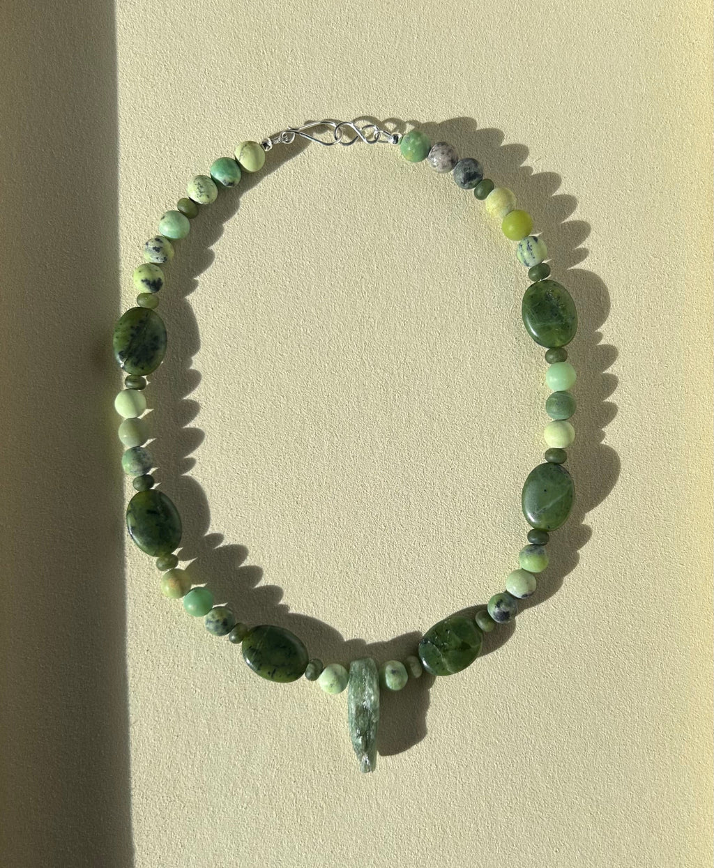 Green Earth Crescent Necklace