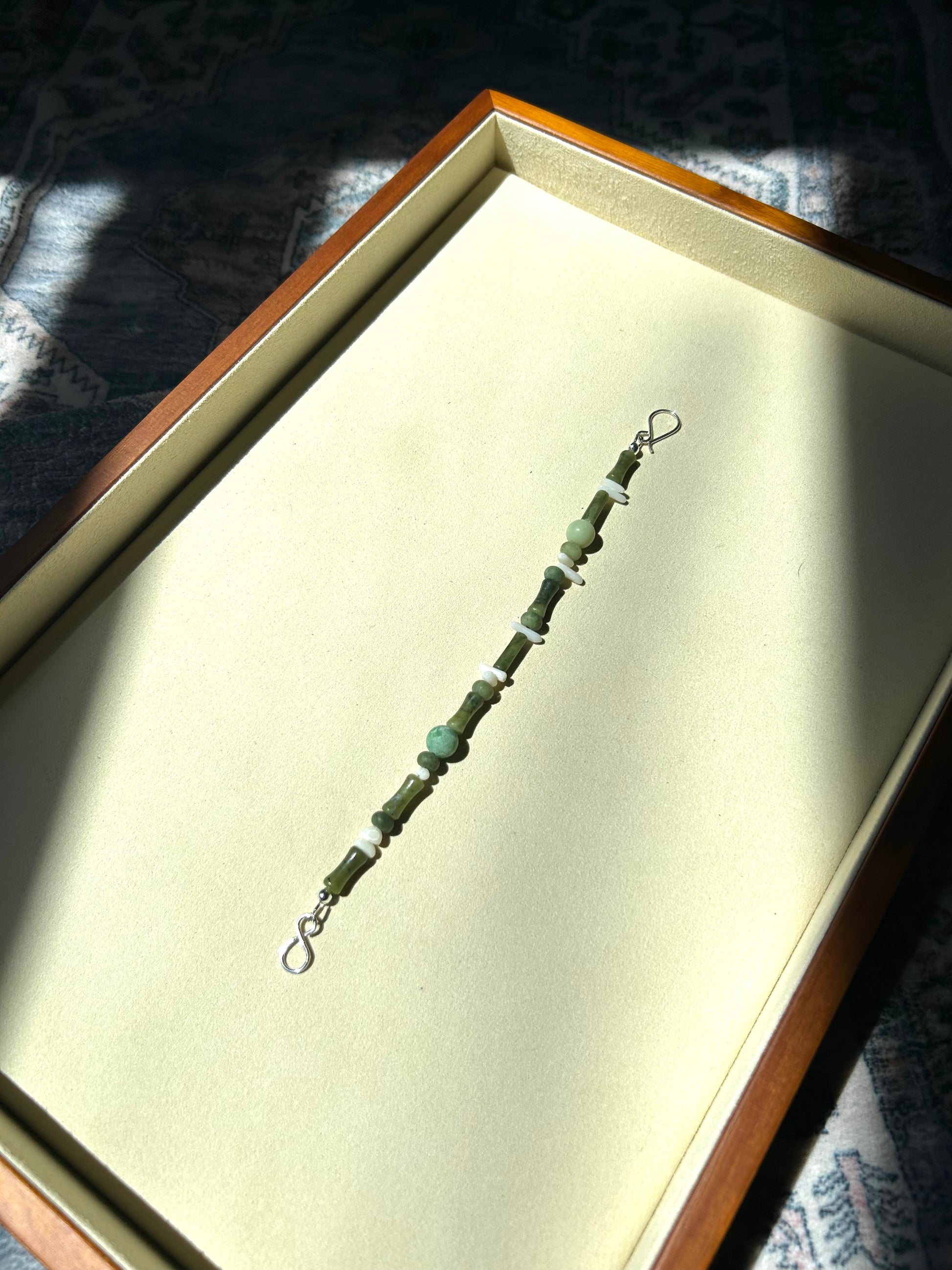 Green Jade Beaded Bracelet