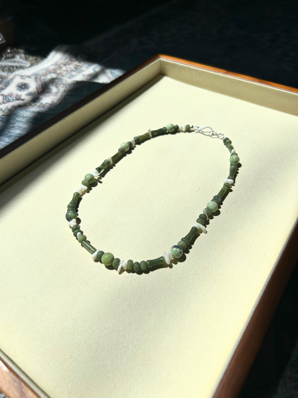 Green Jade Beaded Necklace