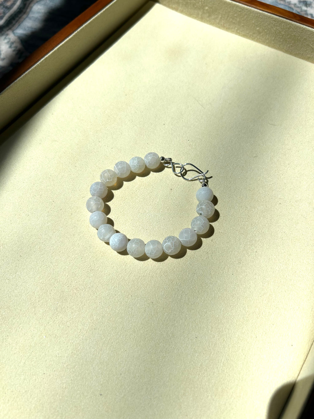 White Vein Agate Bracelet