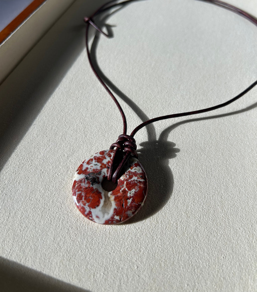 Natural Stone Donut Necklace