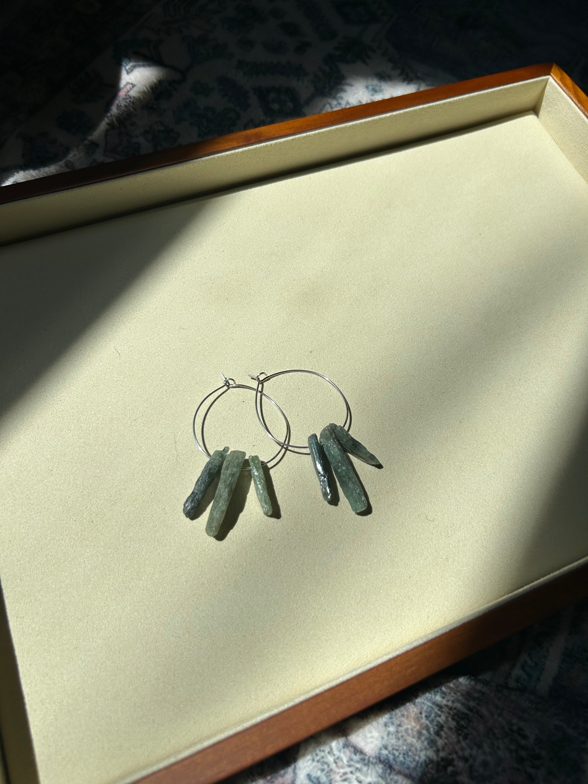 Kyanite Hoop Earrings