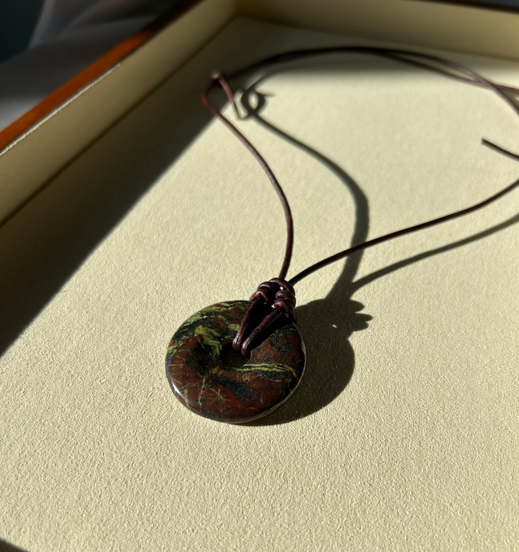 Natural Stone Donut Necklace