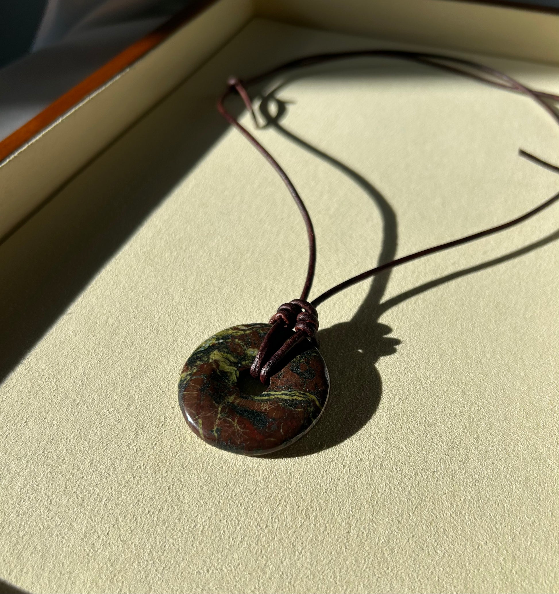 Natural Stone Donut Necklace