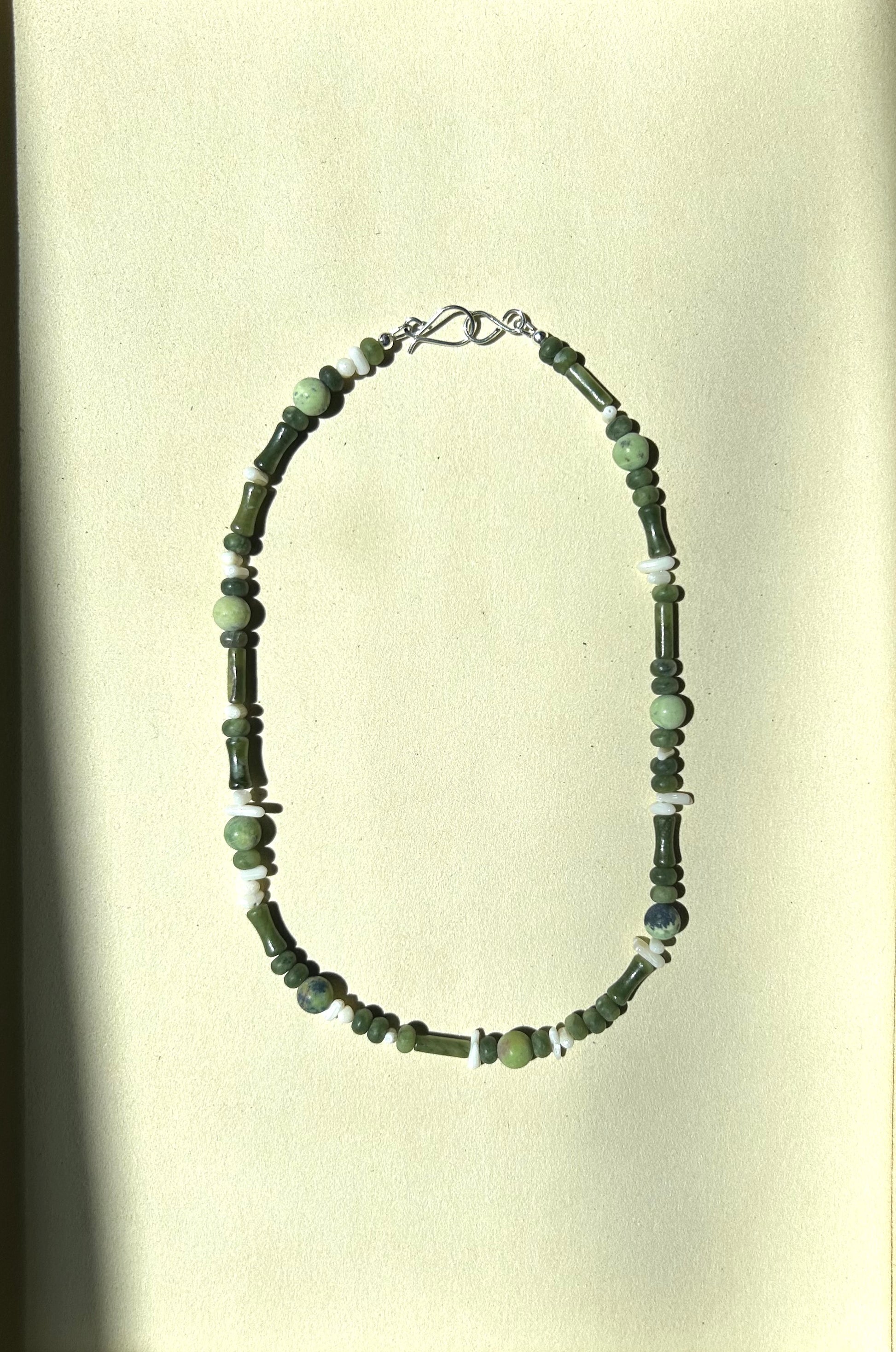 Green Jade Beaded Necklace