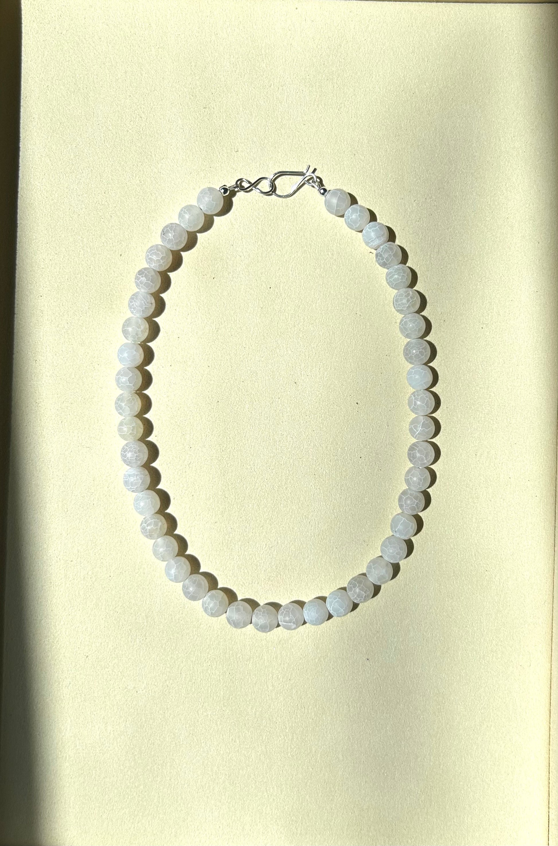 White Vein Agate Necklace