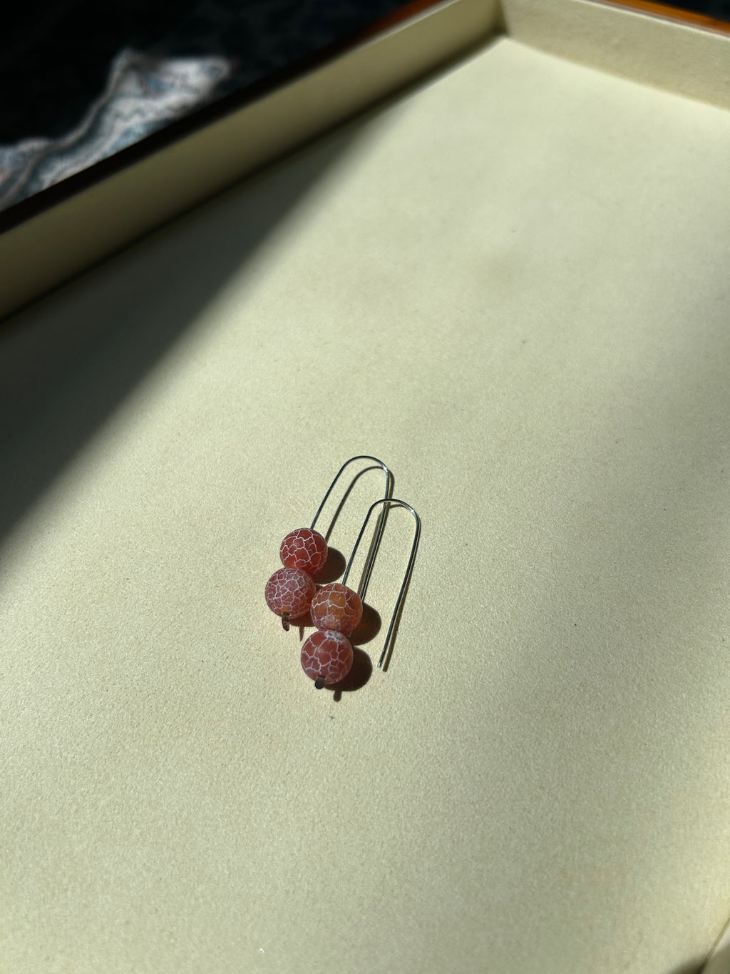 Red Vein Earrings