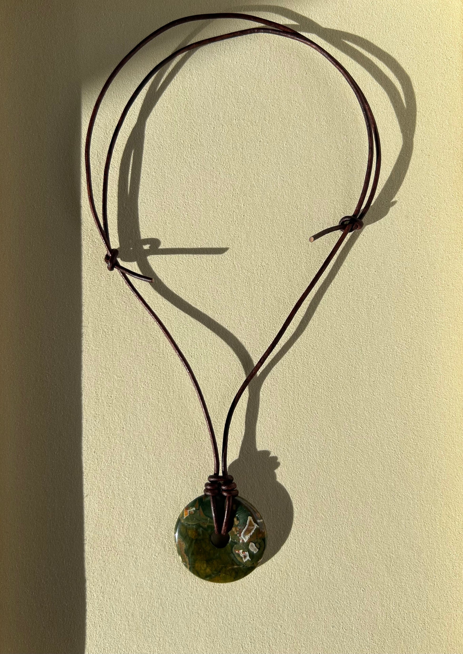 Natural Stone Donut Necklace