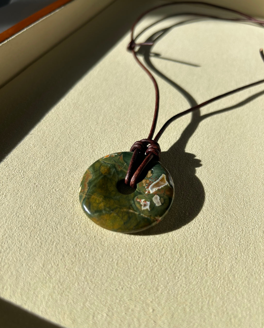 Natural Stone Donut Necklace