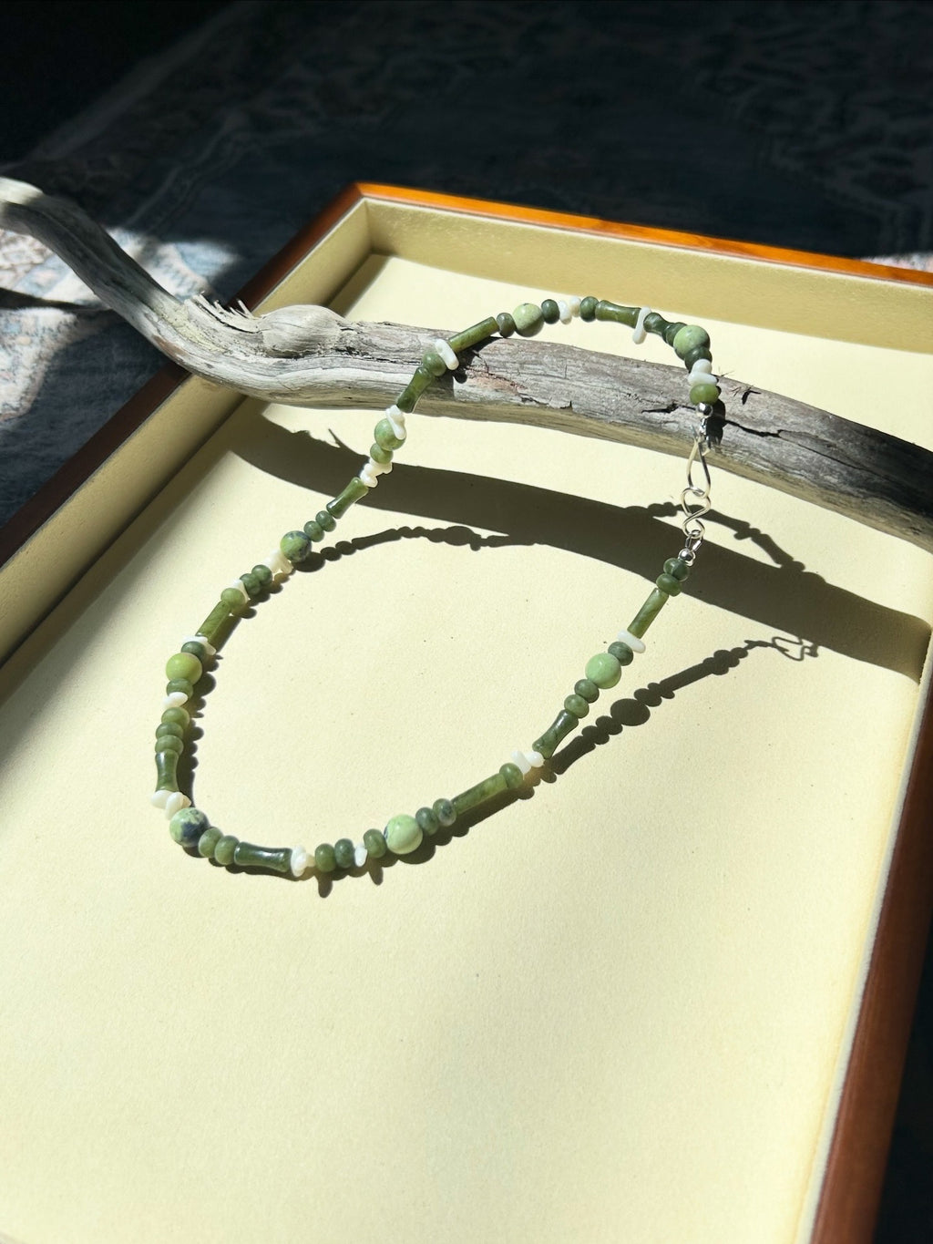 Green Jade Beaded Necklace