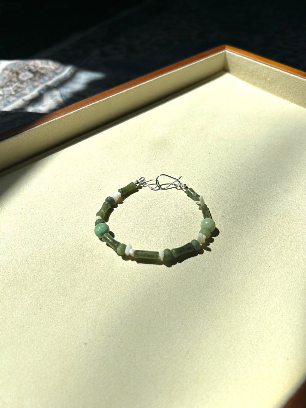 Green Jade Beaded Bracelet