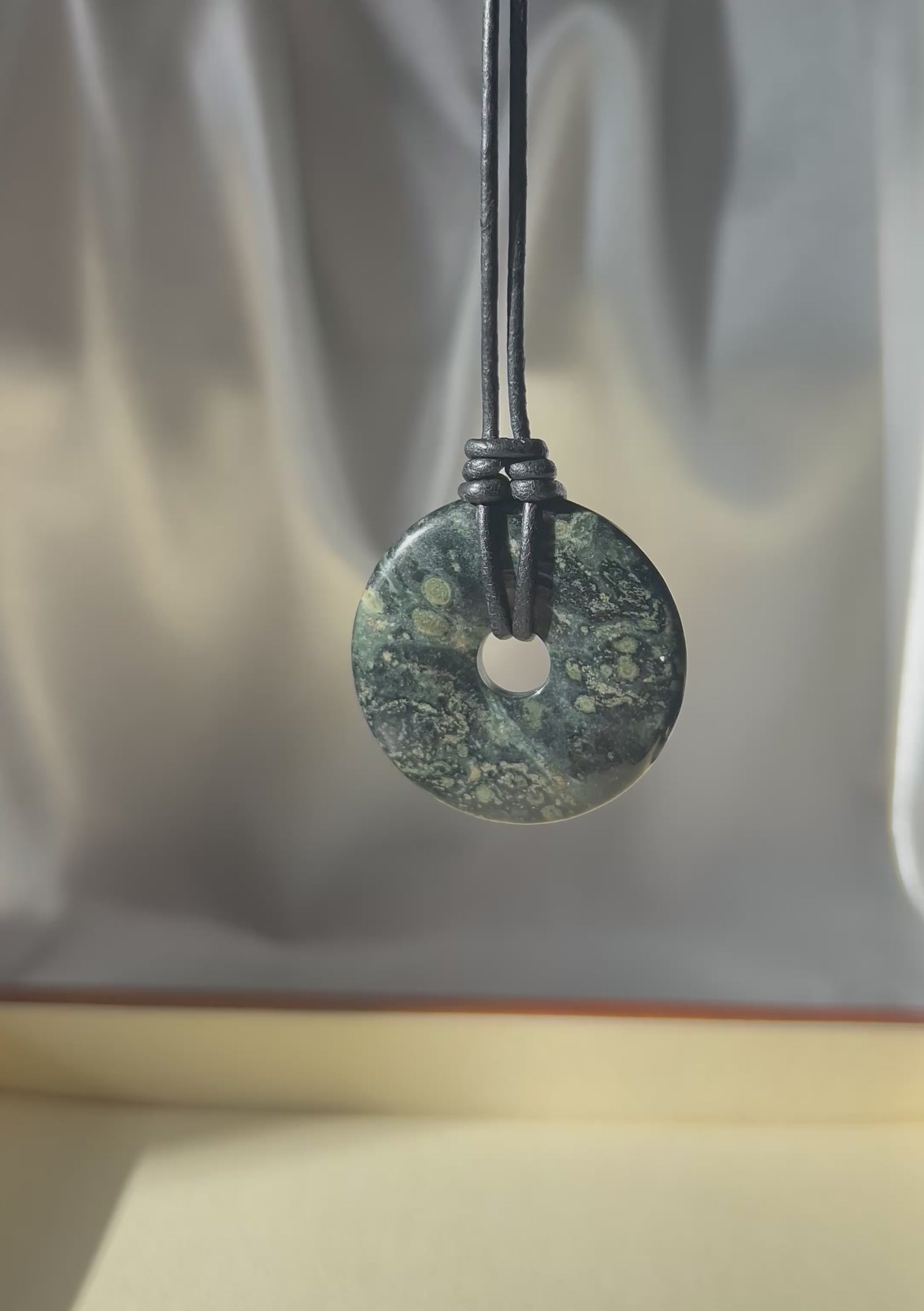 Natural Stone Donut Necklace
